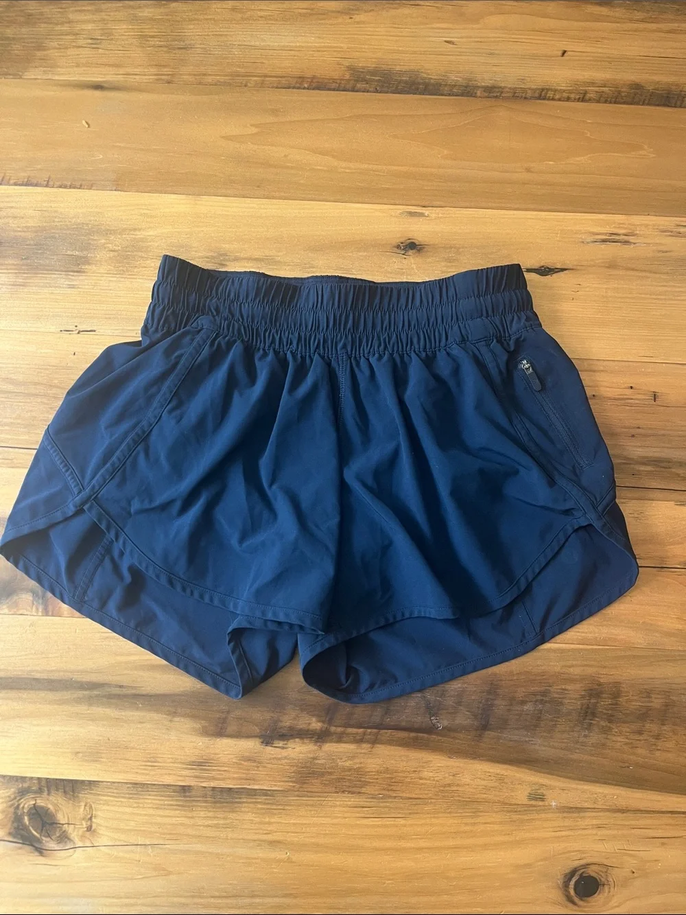 Lululemon Navy Women's Athletic Shorts with Elastic Waist
